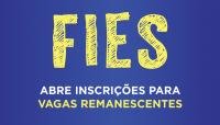 INSCRIÇÕES PARA VAGAS REMANESCENTES DO FIES - 2º SEMESTRE DE 2017