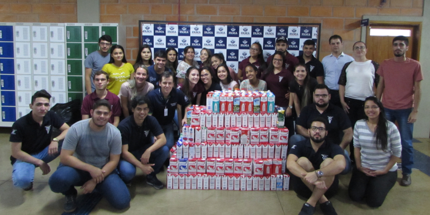 CURSO DE CIÊNCIAS CONTÁBEIS DESTINA 600 LITROS DE LEITE AO ABRIGO DO IDOSO SOL NASCENTE