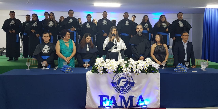 FAMA REALIZA CERIMÔNIA DE COLAÇÃO DE GRAU PARA TURMAS DE ENGENHARIA CIVIL E PEDAGOGIA
